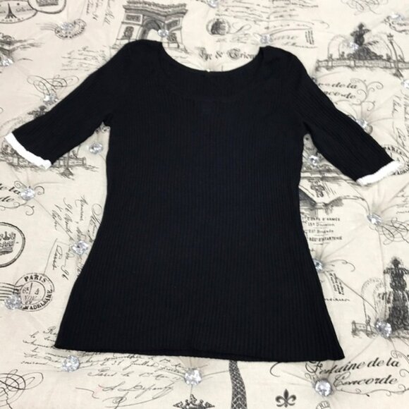 Lewit Ribbed Silk & Cashmere Blend Sweater - Picture 3 of 6